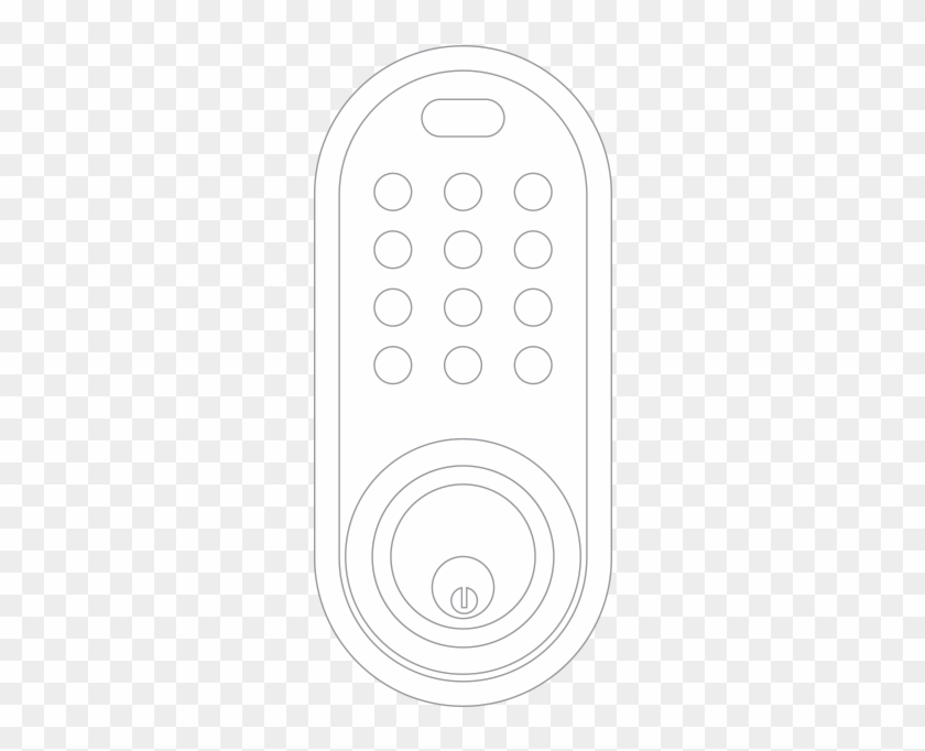 Lock Types Deadbolt Keypad - Circle, HD Png Download - 900x815(#4274583