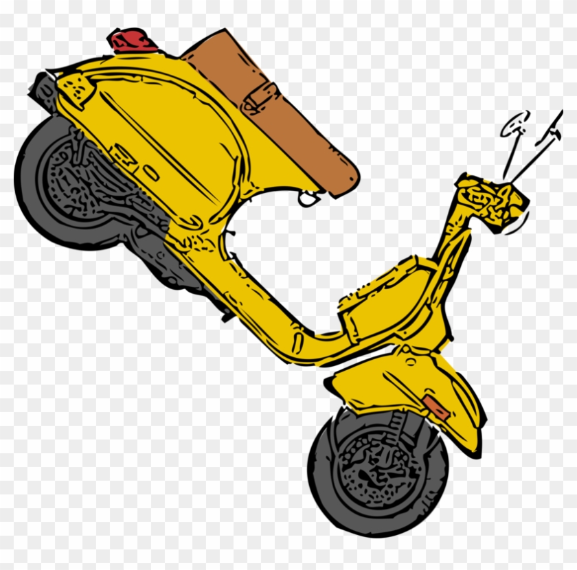 Scooter Download Motorcycle Vespa Computer Icons - Cartoon Scooter Png,  Transparent Png - 806x750(#4286520) - PngFind