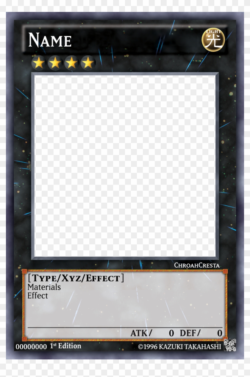 Yu Gi Oh Blank Card Template - Yugioh Xyz Card Template, HD Png With Regard To Yugioh Card Template