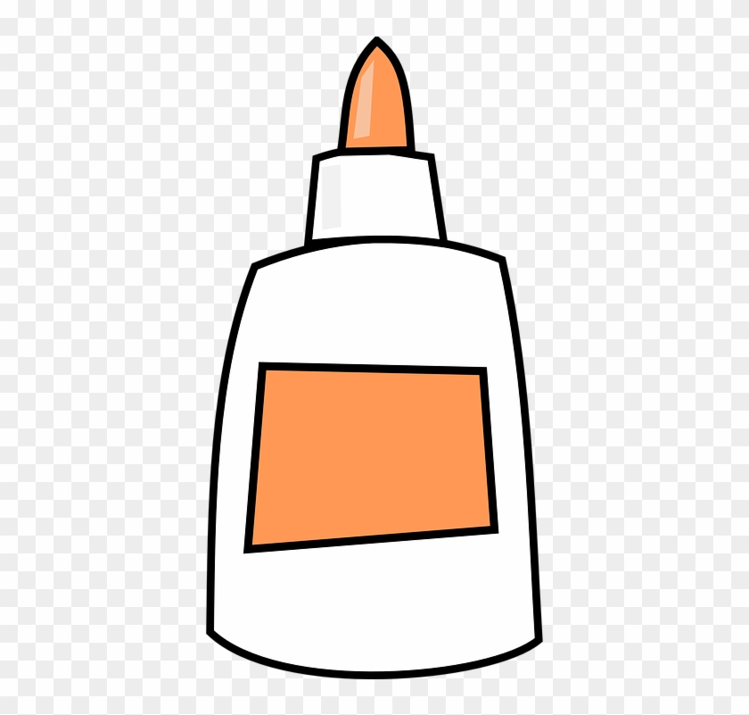 Glue Bottle White Sticky Adhesive Paste Supplies Glue Clipart, HD Png