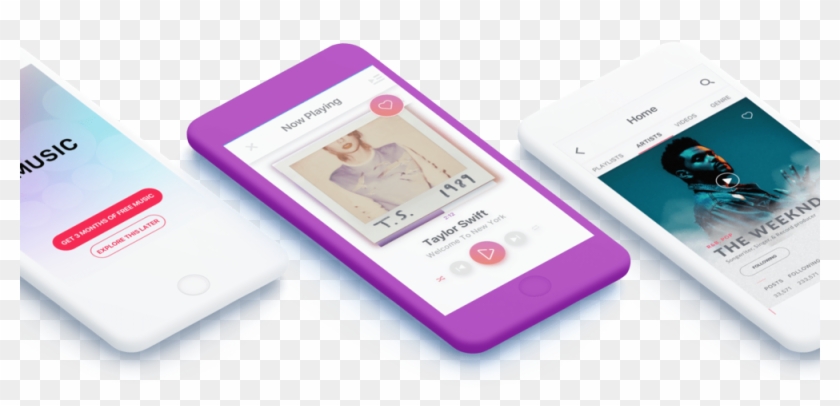 Download Hi Fi Apple Music Mockups-min - Smartphone, HD Png ...