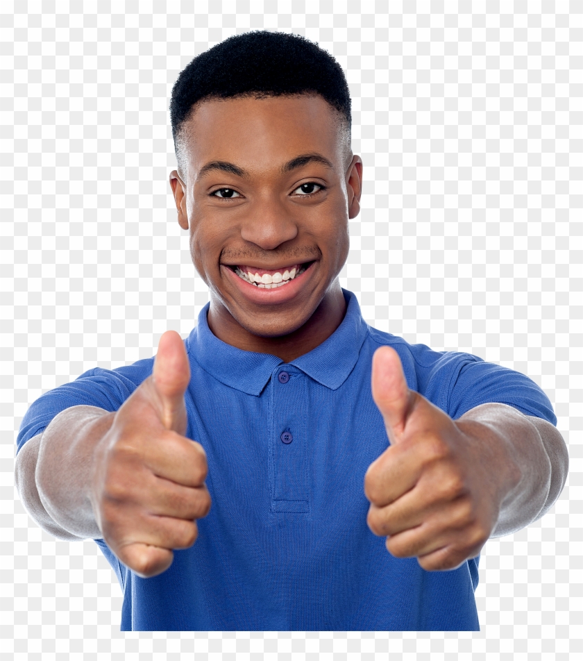 Leveling Up With Thumbs Up Men Pointing Thumbs Up - People Thumbs Up Png, Transparent Png