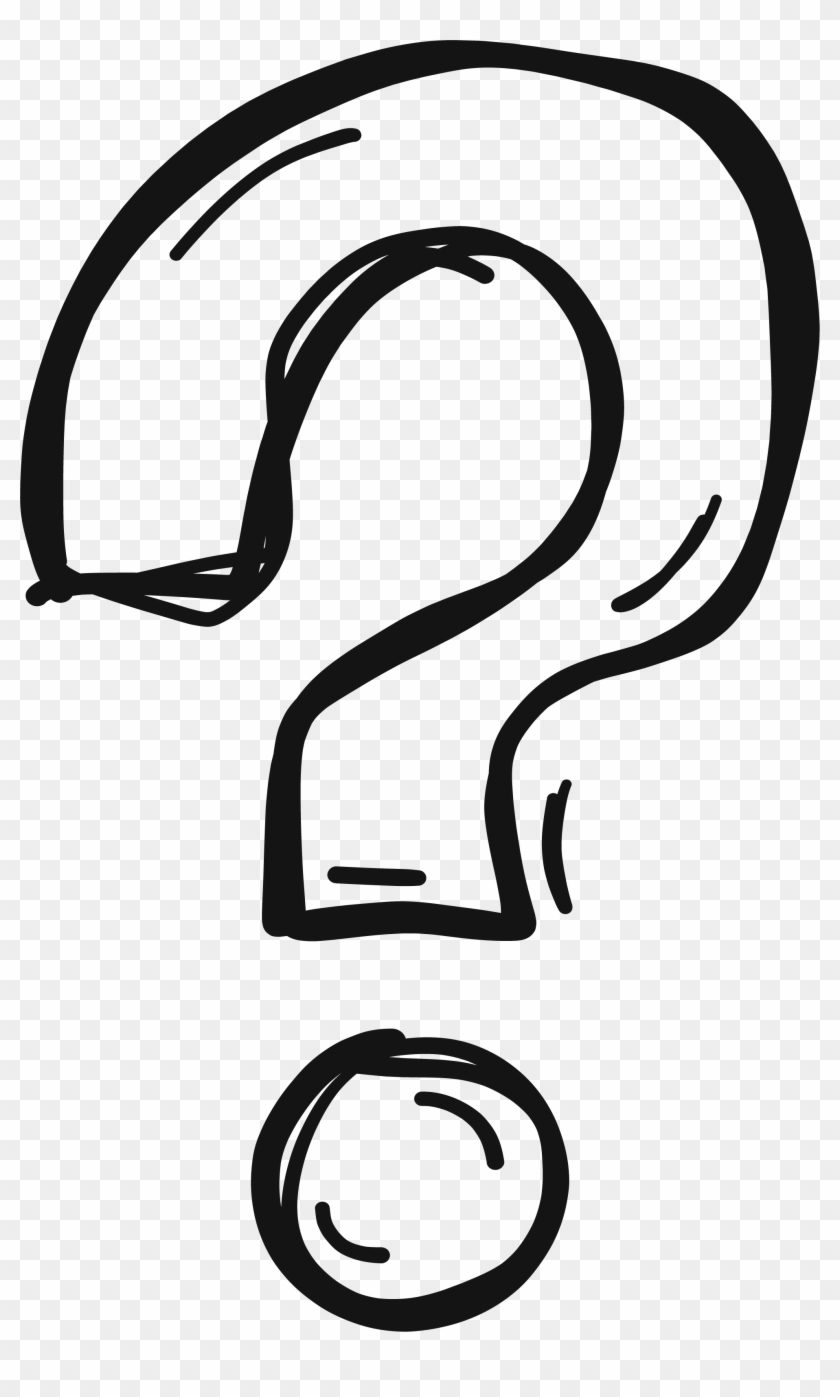Free Stock Clip Art Hollow Hand Painted Transprent Question Mark