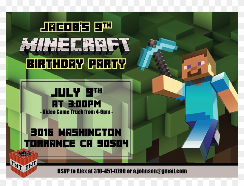 Minecraft Birthday Invitation Printable Instant Download