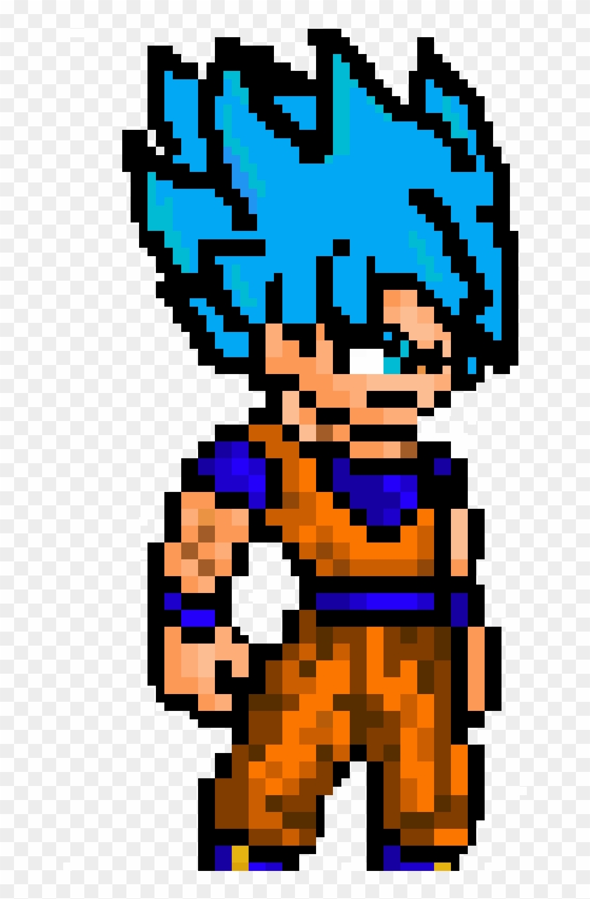 Ssg Goku Pixel Art , Png Download - Ultra Instinct Goku 8 Bit, Transparent  Png - 661x1201(#4338693) - PngFind