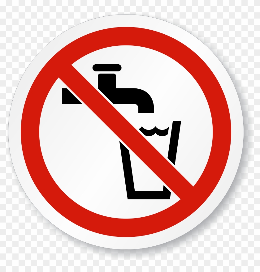 Iso Prohibition Sign Warning Non Potable Water Hd Png Download