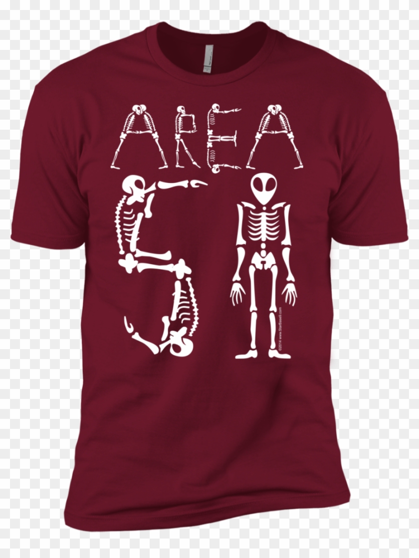 Area 51 Alien Skeleton Premium Ufo T Shirt Shirt Hd Png