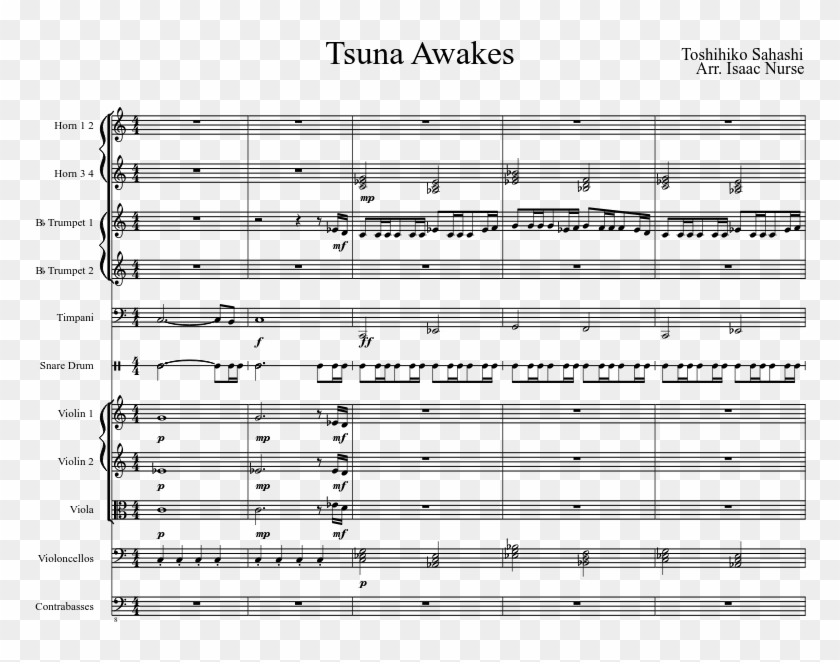 Tsuna Awakes Sheet Music Composed By Toshihiko Sahashi Danny