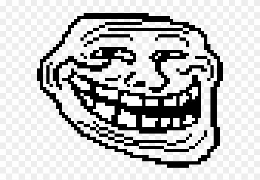 troll face pixel art grid Troll face pixel minecraft part project ...