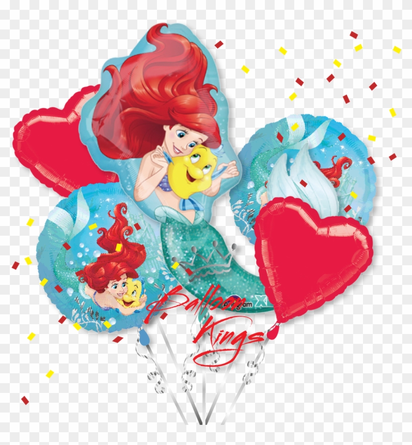 Little Mermaid Ariel Bouquet - Ariel Balloons, HD Png Download
