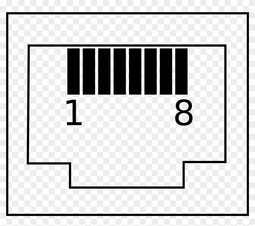 This Free Icons Png Design Of Rj45 With Pin Numbers, Transparent Png ...