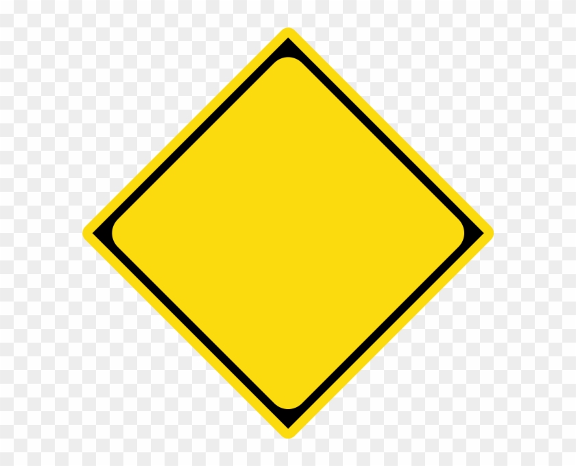 Road Clipart Sign Template Best - Yellow Diamond Sign Template, HD Png ...