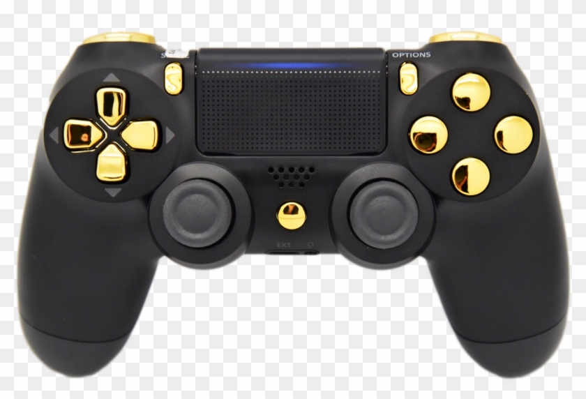 a gold ps4 controller