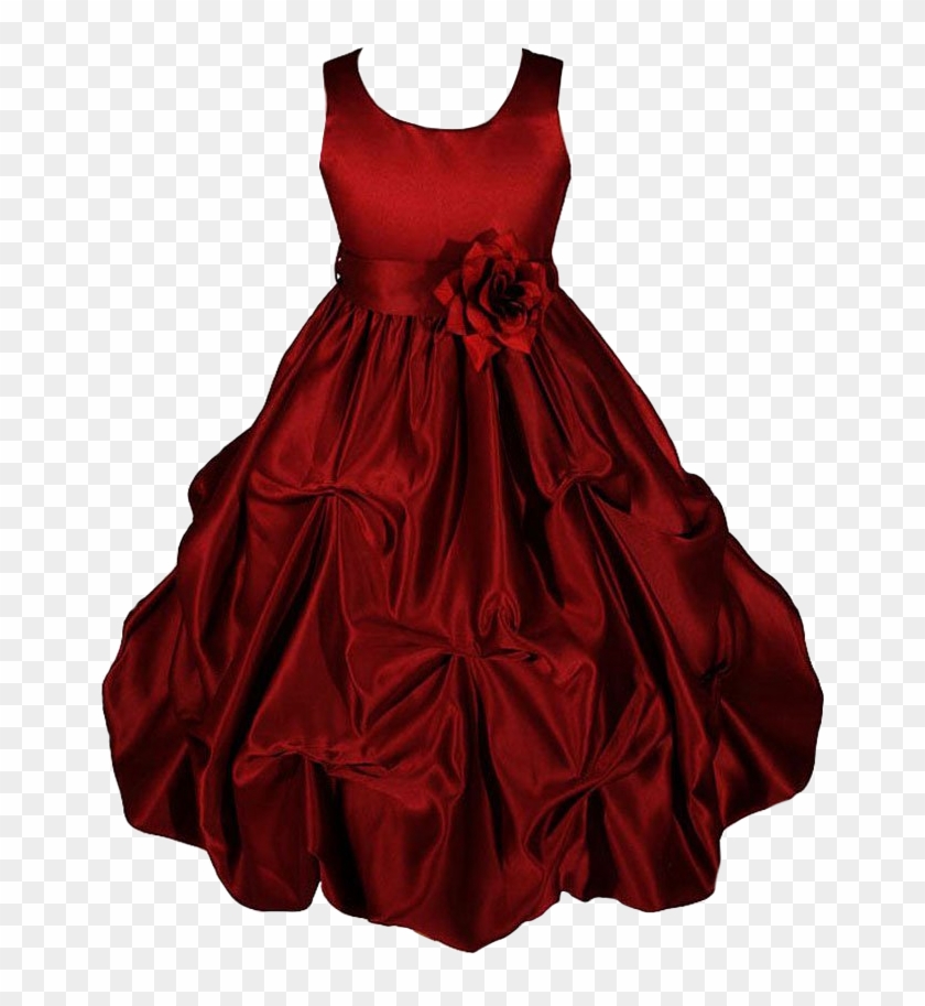 Girl Dress Png Maroon Color Flower Girl Dress Transparent - download red dress girl roblox red dress girl png image