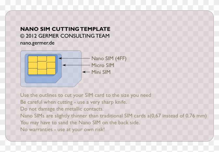 Micro Sim Card Template Nano Sim Real Size Hd Png Download 800x505 Pngfind