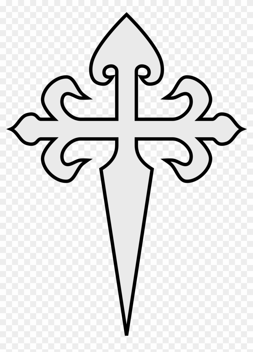 File Coa Illustration Cross Of Santiago Stencil HD Png Download