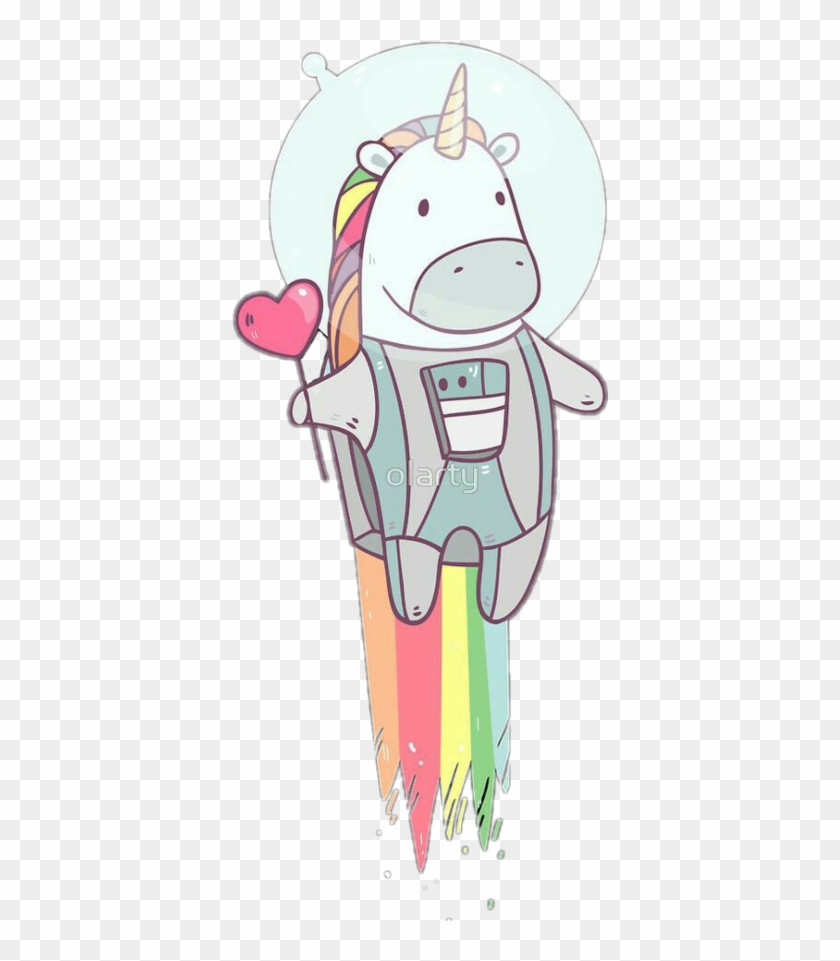 tumblr #kawaii #cute #unicorn #unicornio #adorable - Space Unicorn, HD Png  Download - 1024x1024(#4436235) - PngFind