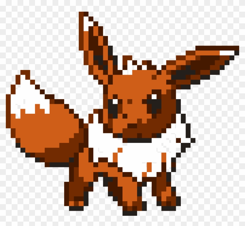 Eevee - Eevee Pixel Art Grid Minecraft, HD Png Download - 1200x1050