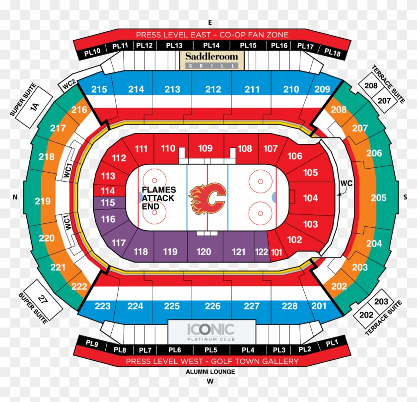 Saddledome Seating Map Saddledome Seating Chart, HD Png Download
