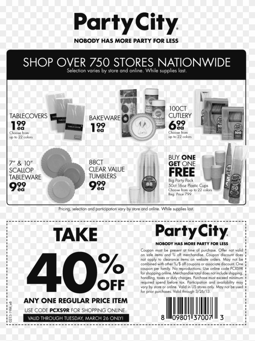 Party city coupon codes online