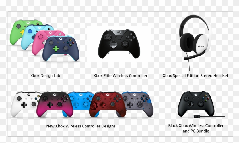 Product Shots Of Various Xbox Accessories - Xbox Design Lab Controllers ...