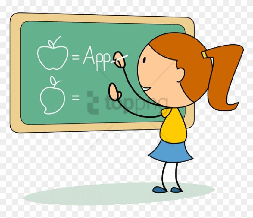 Free Png English Cartoon Png Image With Transparent - Writing On A  Blackboard Clipart, Png Download - 850x677(#4556687) - PngFind