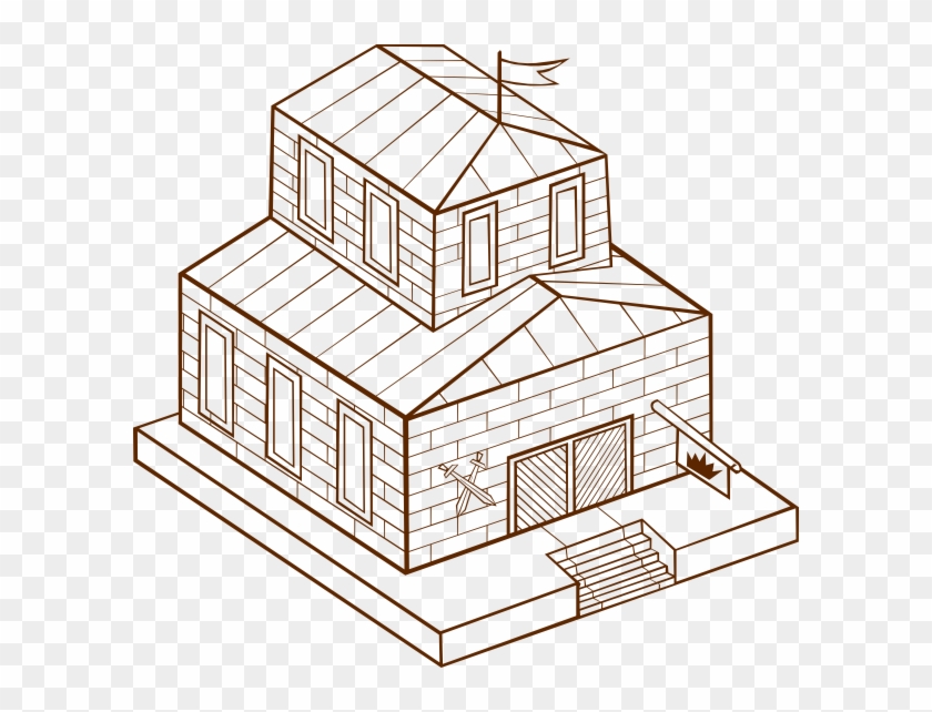 Town Hall Clipart Black And White, HD Png Download 600x562(4565753