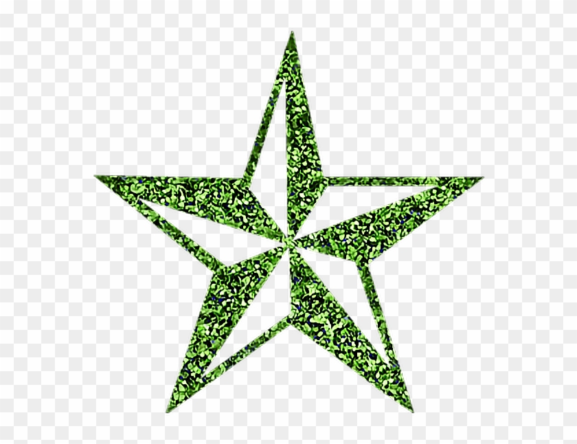 Green Glitter Sparkling Star Sticker De La Salle Logo Hd Png