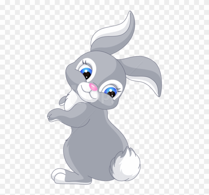 blue and pink bunny cartoon