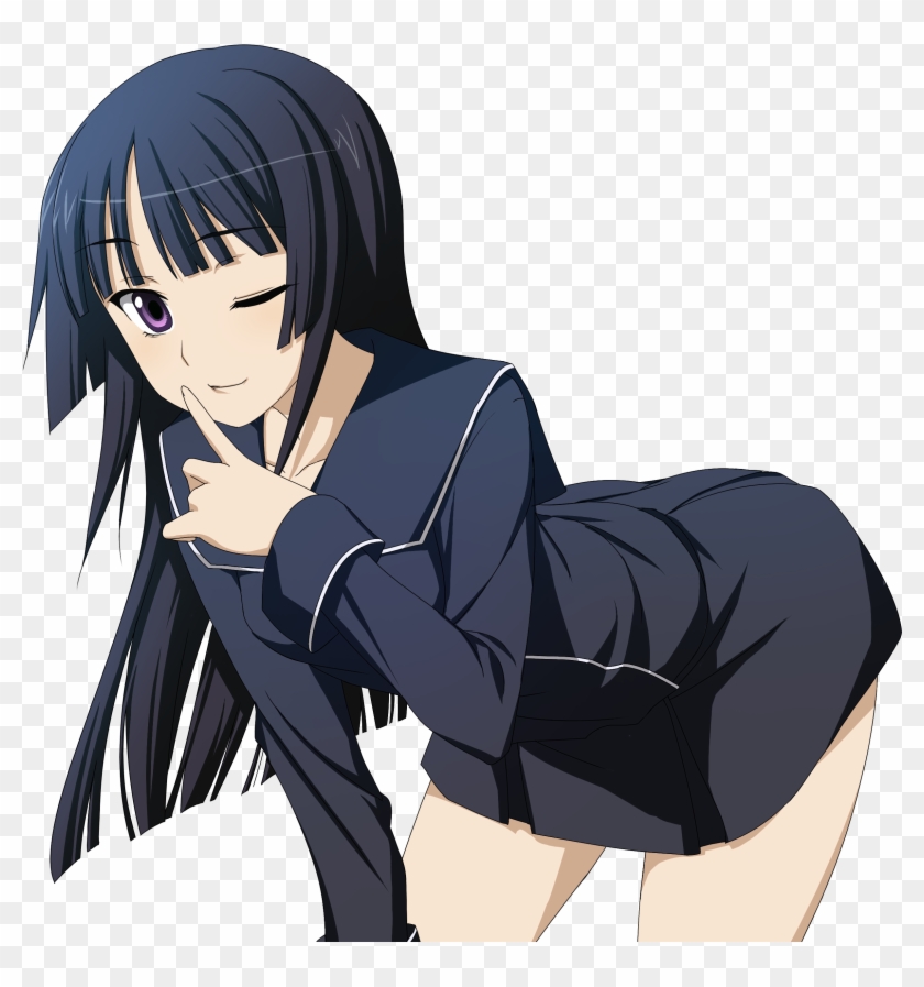 Anime Anime Anime Girls Long Hair Simple Background - Anime Girl Bent Over  Png, Transparent Png - 2591x2538(#4594897) - PngFind