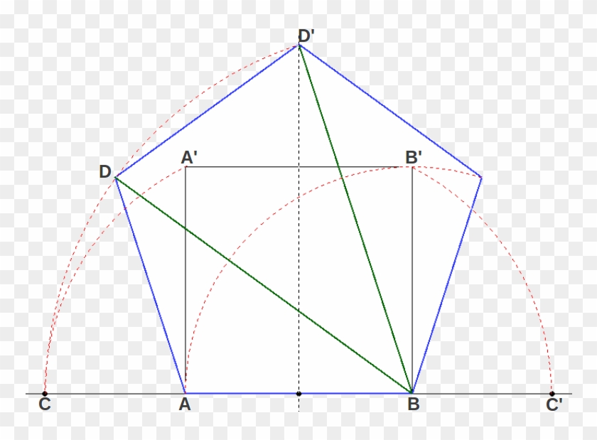 The Golden Ratio In The Pentagon Proporcion Aurea De Un Pentagono Hd Png Download 789x553 460865 Pngfind