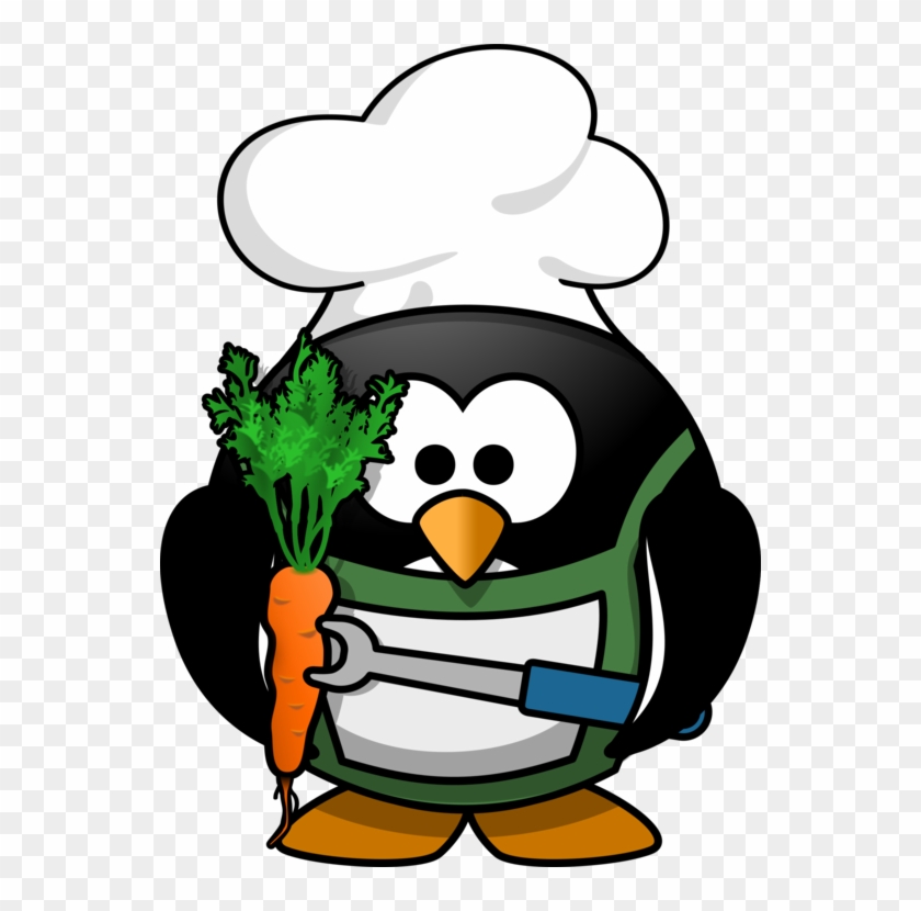 Little Penguin Chef Bird Cooking - Penguin Cartoon Cook, HD Png Download -  548x750(#4604480) - PngFind