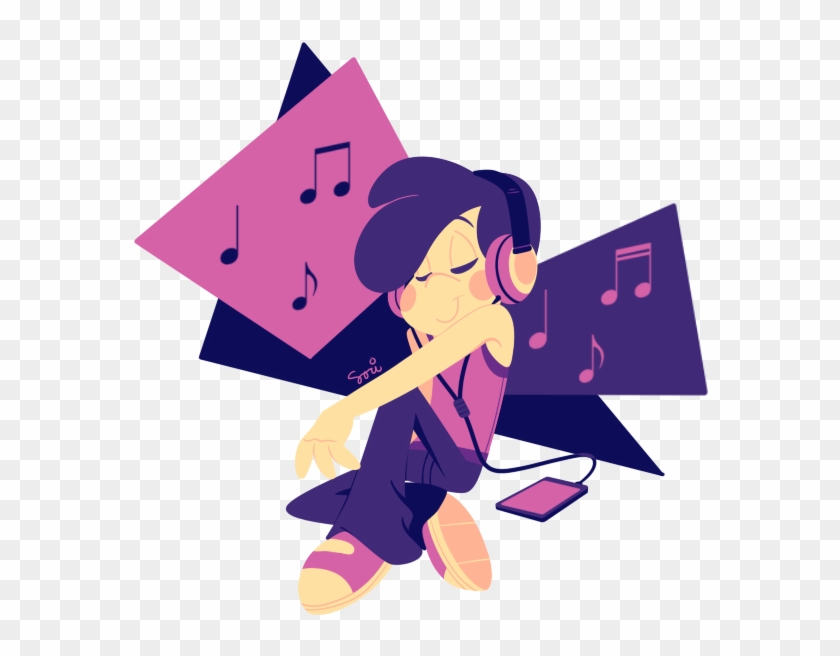 Pop Listening To Music - Cartoon, HD Png Download - 576x576(#4618792) -  PngFind