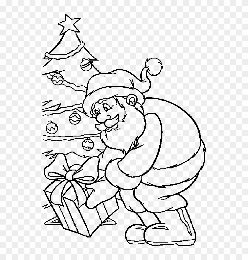 Santa Claus Gives Gifts In Christmas Coloring Pages Draw Santa Santa Claus Gives Gifts In Christmas Coloring Pages Draw Santa