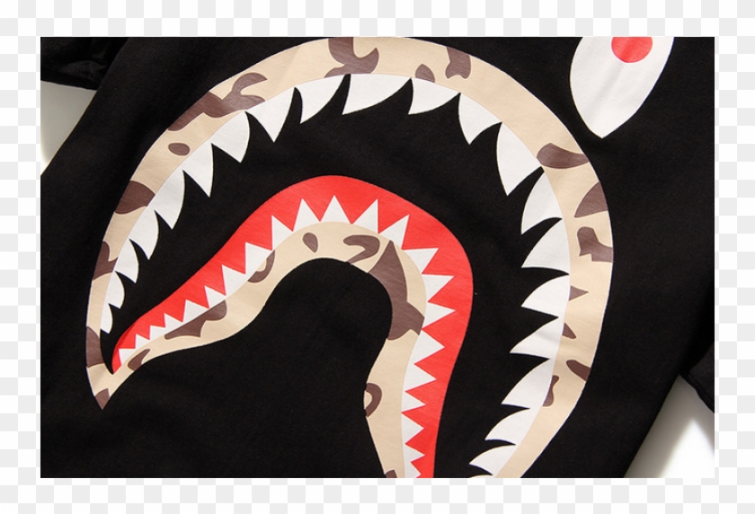 Bape Shark Logo Png Stussy Bape Camo T Shirt Transparent Png 750x750 4671809 Pngfind - abc bape mask roblox