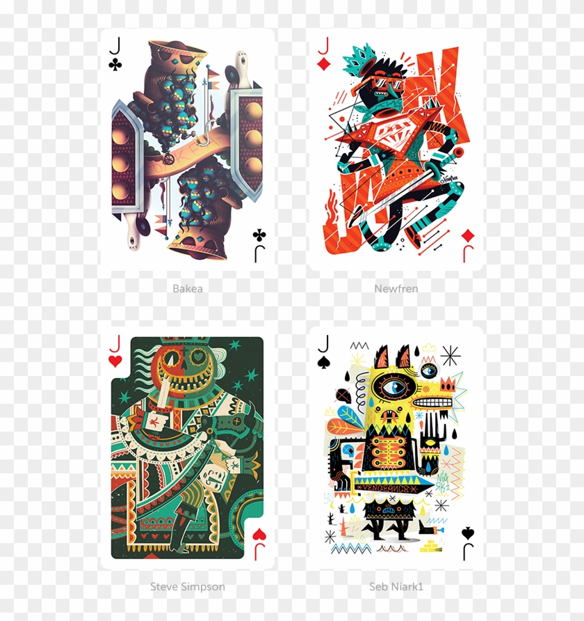 Illustrated Card Deck - Poker Card Jack Design, HD Png Download