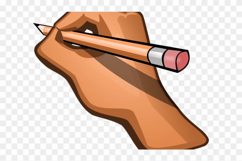 Cartoon Clipart Pencil - Clip Art Hand Writing, HD Png Download -  640x480(#4693447) - PngFind