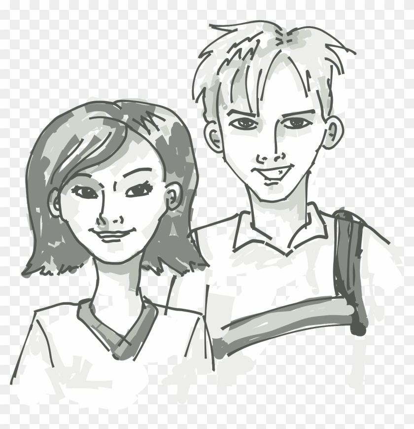 Animes And Cartoons - Brother And Sister Clipart Black And White, HD Png Download - 728x720(#4693604) - PngFind Animes And Cartoons - Brother And Sister Clipart Black And White, HD Png Download - 728x720(#4693604) - PngFind