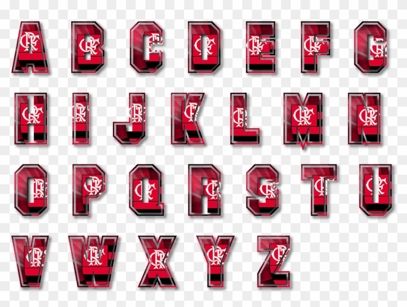 Alfabeto Do Flamengo Em Ponto Cruz Flamengo Fluminense, Flamengo Png, Letras Em Ponto - Letras Vasco Da