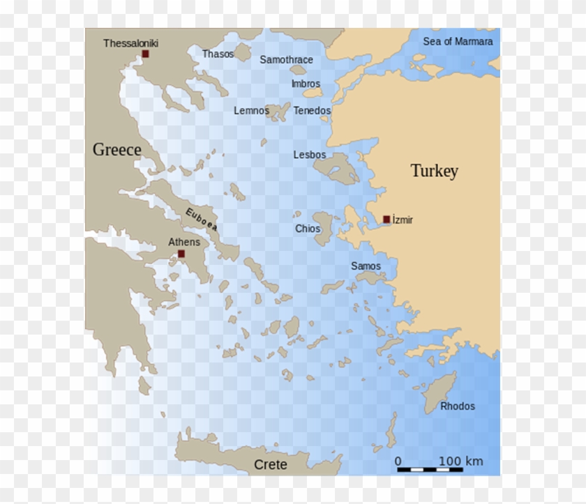 Map Of The Aegean Sea Islands In The Aegean Sea Hd Png Download 595x643 Pngfind