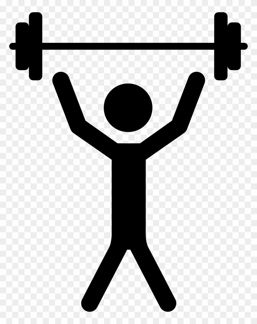 Weights Svg Curved Barbell - Raised Weight, HD Png Download - 780x980