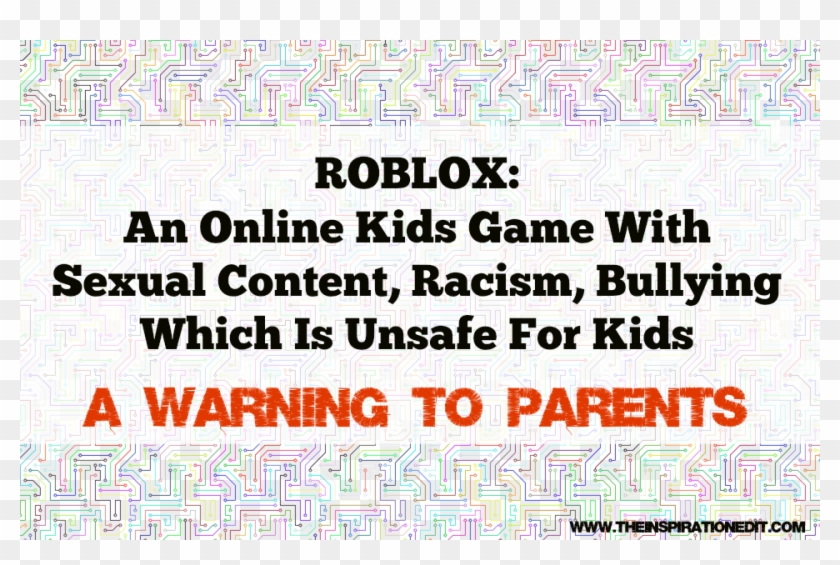 Roblox A Dangerous Online Game For Children With Sexual Calligraphy Hd Png Download 960x600 4727431 Pngfind - why is roblox dangerous for kids