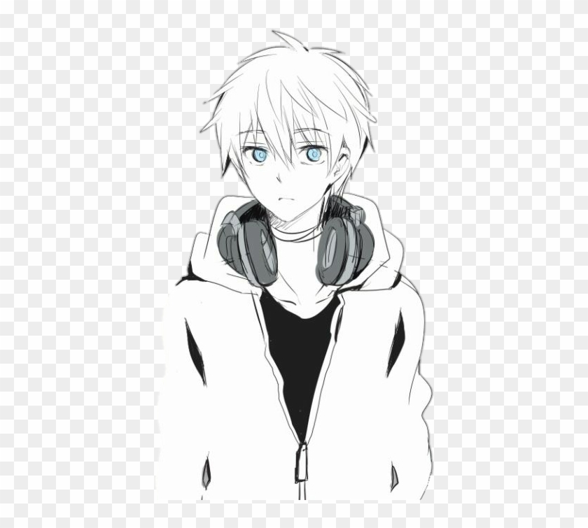 White Hair Anime Boy - Anime Boys - Sticker