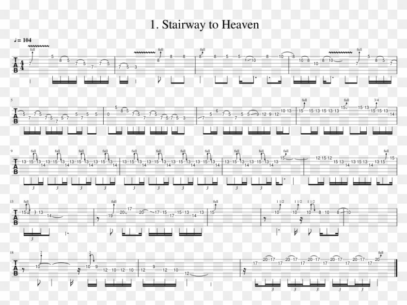 Stairway To Heaven Guitar Solo Stairway To Heaven Solo Partitura Hd Png Download 1100x850 Pngfind