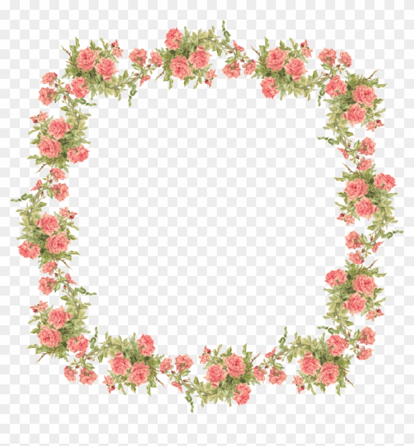 Rose Frame, Flower Frame, Borders For Paper, Background - Flowers Clip Art Transparent  Background, HD Png Download - 825x825(#4787843) - PngFind