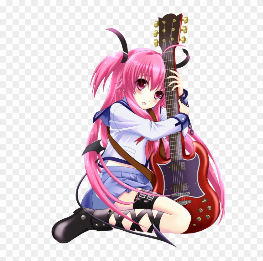 Angel Beats Yui Guitar H1n Angel Beats Yui Guitar Hd Png Download 6x768 Pngfind