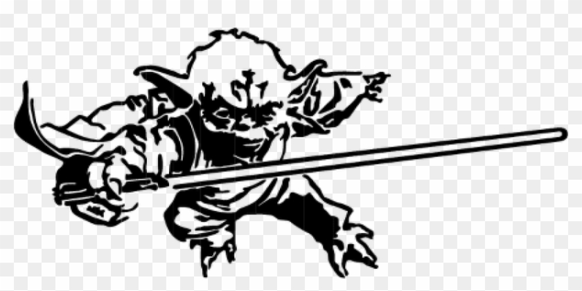 Free Png Download Yoda Png Black And White S Clipart Yoda Decal Transparent Png 850x386 Pngfind