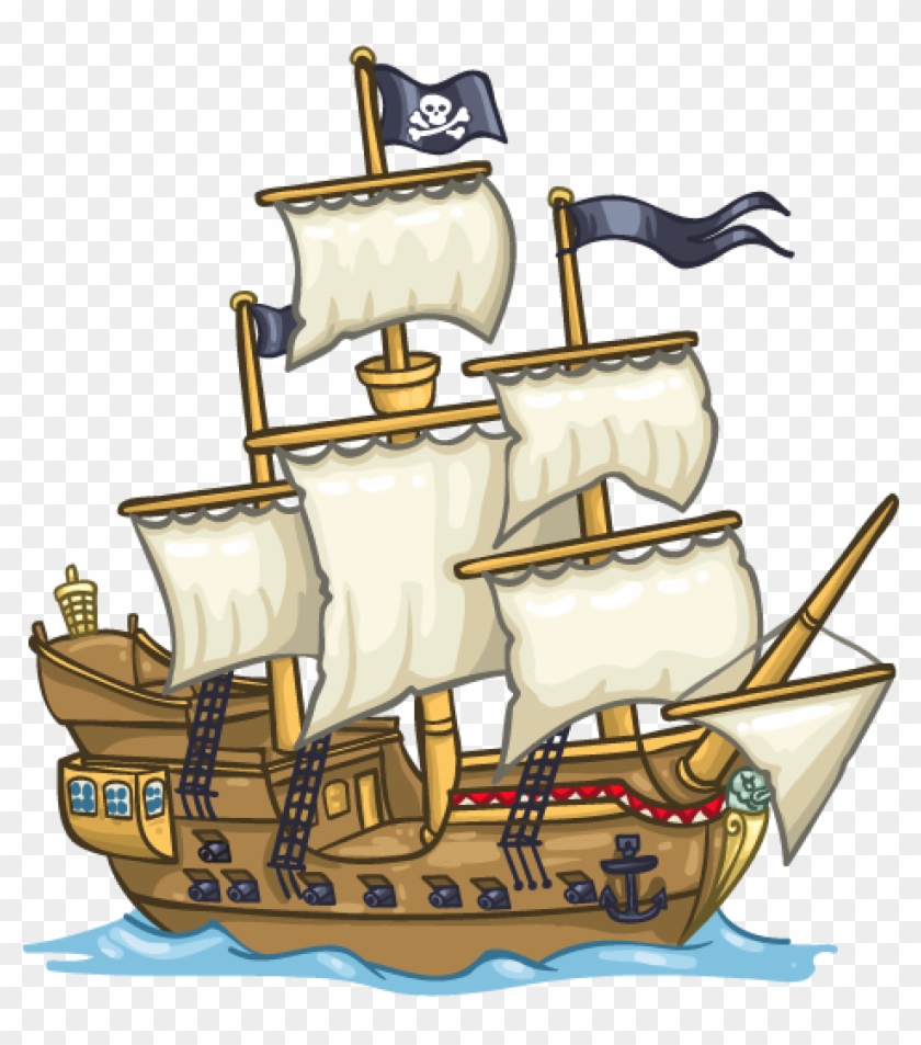 Pirate Ship - Pirat Boat Cartoon .png, Transparent Png - 1024x1024(#489226)  - PngFind