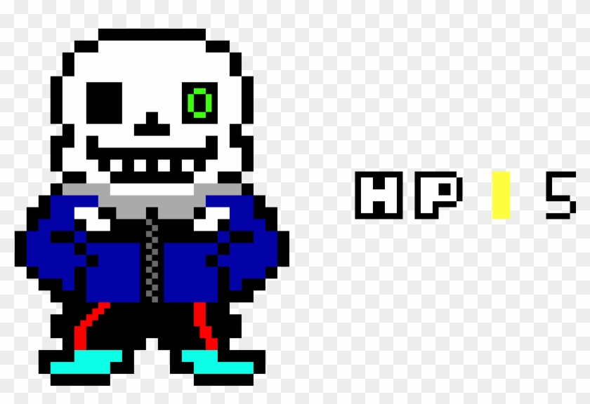 Download HD Sans Battle Sprite - Undertale Sans Pixel Art Grid Transparent  PNG Image 