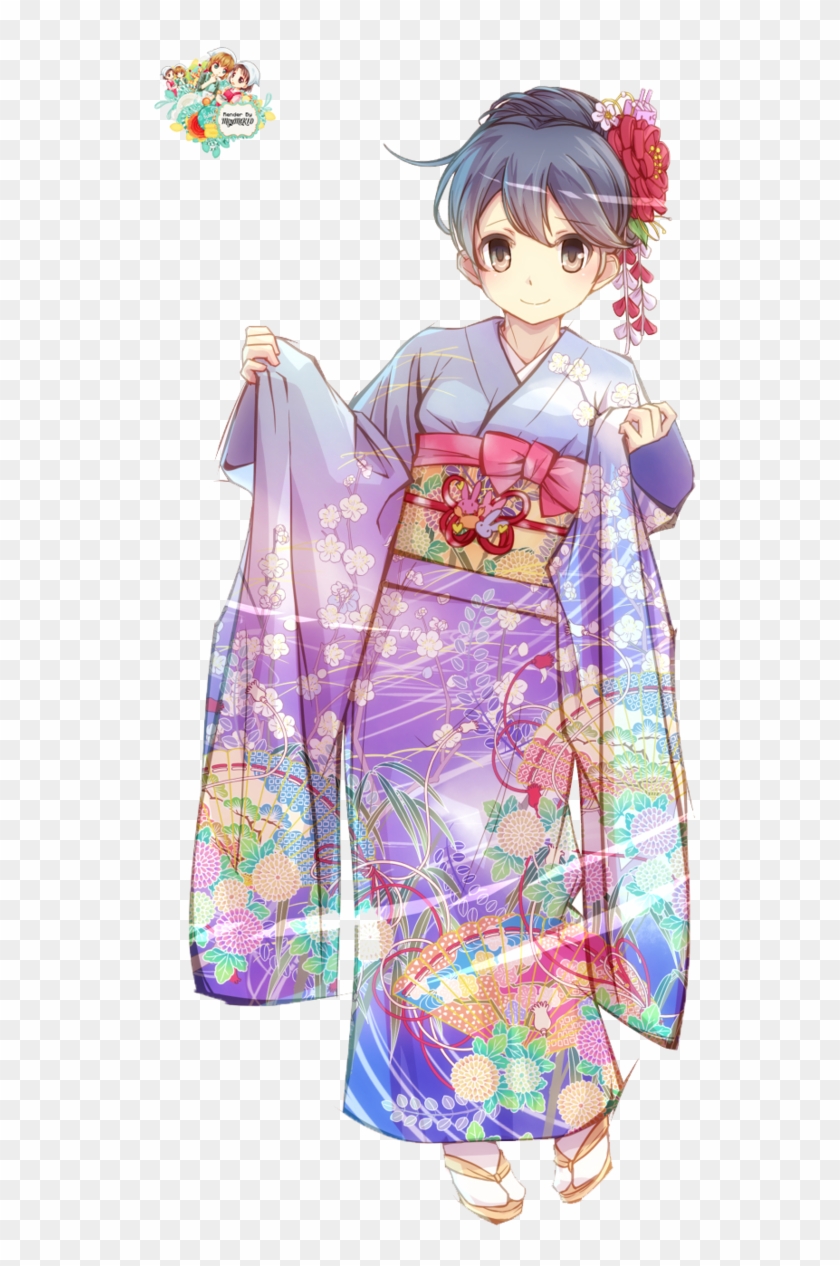 Kimono Girl Chibi Render , Png Download - Cartoon, Transparent Png -  555x1186(#4828829) - PngFind